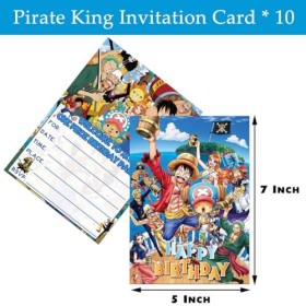 27 Pièces Pirates Roi Cake Topper Anime Anniversaire Topper de Gâteau Party Gâteau Décoration Fournitures pour Enfants Fête D