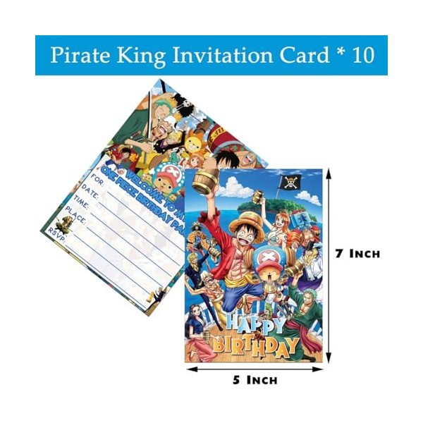 27 Pièces Pirates Roi Cake Topper Anime Anniversaire Topper de Gâteau Party Gâteau Décoration Fournitures pour Enfants Fête D