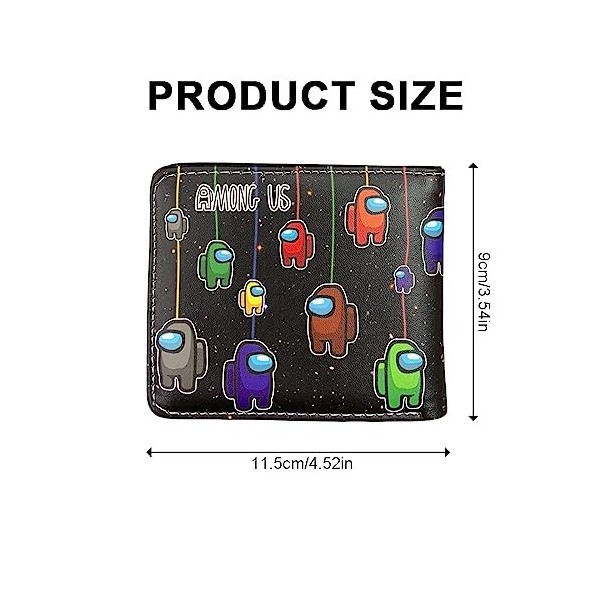 WeddHuis 1 Pièces Garçon Bourse Among, Portefeuille Garçon Dessin Animé, Portefeuille Comique, Cadeau danniversaire Garçon, 