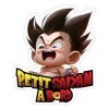 Sticker voiture petit sayain a bord 13x15cm vinyle haute qualité, bébé à bord, style : moderne, 100% français, toute surface 