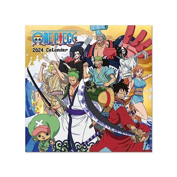 Grupo Erik Calendrier 2024 mural One Piece - Planificateur mensuel 30 x 30 cm | Calendrier manches 2024