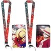 One Piece Lanyard avec Porte Badges, LGQHCE 2PCS Dessin Animé Lanière avec Porte-Cartes de One Piece Lanière Cordon Tour de C