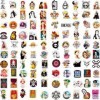 One Piece Autocollant, One Piece Stickers 100Pcs, Ubephant Autocollants Imperméables Ordinateur Planche à Roulette Bagages St