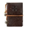 Journal en cuir ordinateur portable, carnet à spirales rechargeable HRYSPN rechargeable Journal de voyage en relief classique