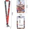 LGQHCE One Piece Lanyard avec Porte Badges, 2PCS Dessin Animé Lanière avec Porte-Cartes de One Piece Lanière Cordon Tour de C