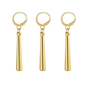 TANHULU 3 Boucles doreilles Anime Boucles doreilles Boucles doreilles Or avec Clip Anime Accessoires Barre Verticale