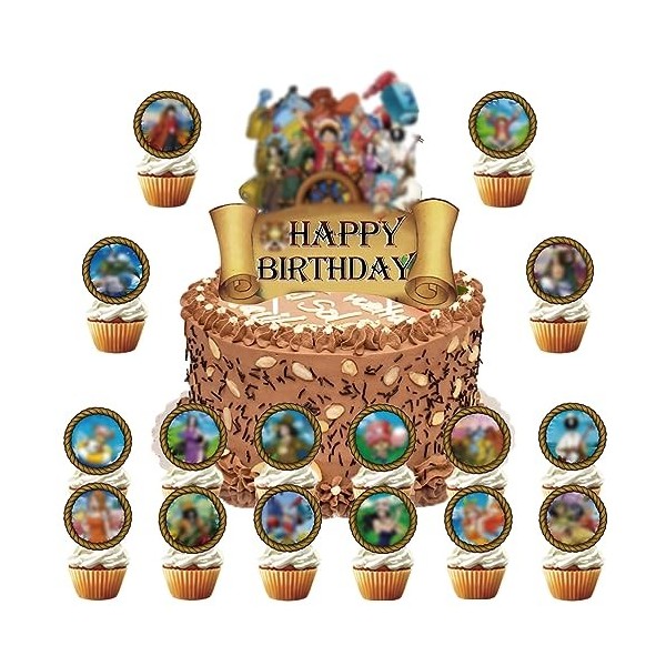 Décoration de Gâteau, simyron 17 Pièces Toppers de Gâteau Danniversaire pour la Décoration de fête Denfants