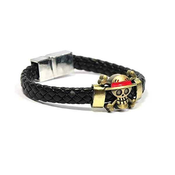 CoolChange Bracelet One P avec Logo Jolly Rogers de léquipage des Pirates Chapeaux de Paille