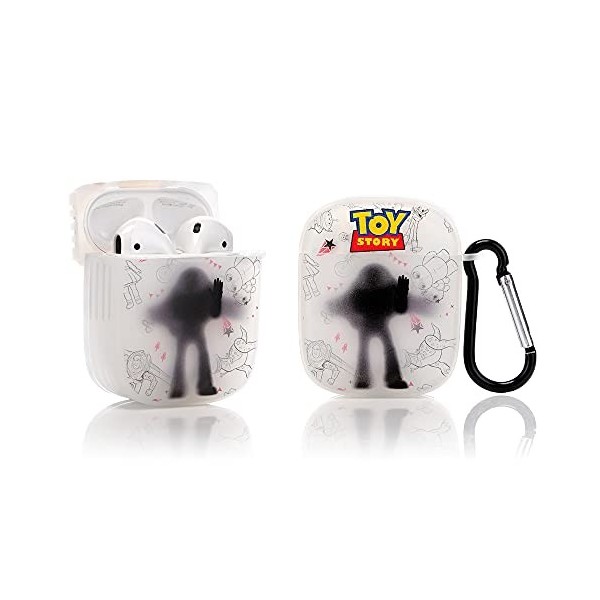 TAOCHEN Coque en Souple Silicone de Dessin Animé Compatible avec Les AirPods 2 et 1 - Housse de Protection Antichoc Cute Funn