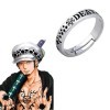 qxEMMLIA Anneau daccessoires de Cosplay danime pour One Piece Trafalgar D. Water Law, Anneau réglable Accessoires de Bijoux