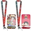 LGQHCE One Piece Lanyard avec Porte Badges, 2PCS Dessin Animé Lanière avec Porte-Cartes de One Piece Lanière Cordon Tour de C