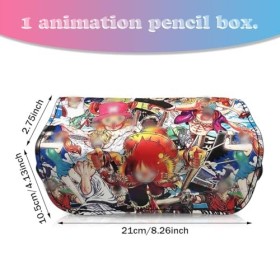 Trousse à Crayons Anime Grande Capacité Sac à Crayons Multi-Slot Sac à Crayons Pouch Holder avec Fermeture à Double Zip Stati