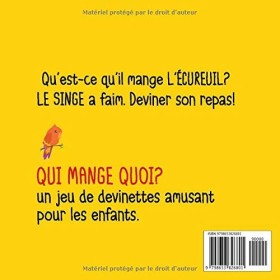 Qui Mange Quoi?: Livre d’activité et dapprentissage pour enfants| Livre des jeux et devinettes pour les enfants a partir 2 a