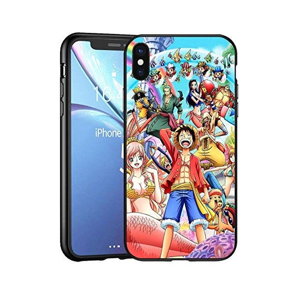 Compatible avec iPhone XS Max étui pour téléphone Coque en Silicone Anti-Chocs, Noir TPU Noir Doux