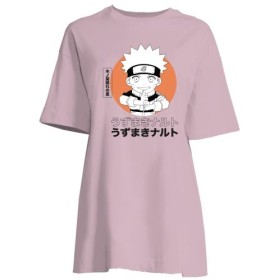 Naruto WONARUTBT001 Chemise de Nuit, Rose, S Femme
