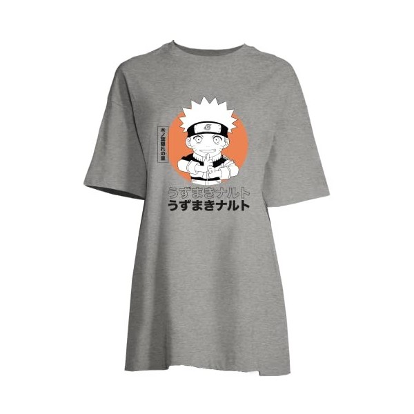 Naruto WONARUTBT001 Chemise de Nuit, Rose, S Femme