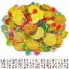 flintronic Set de Pierres Précieuses Pirates, 210 Pièce de Trésor Pirate, Pirate Pièces dor Enfants, 100 dor des Pirates/10