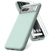Vansdon Coque Compatible avec Google Pixel 8, 2 Film de Protection en Verre trempé, Housse Souple en TPU en Silicone Liquide,