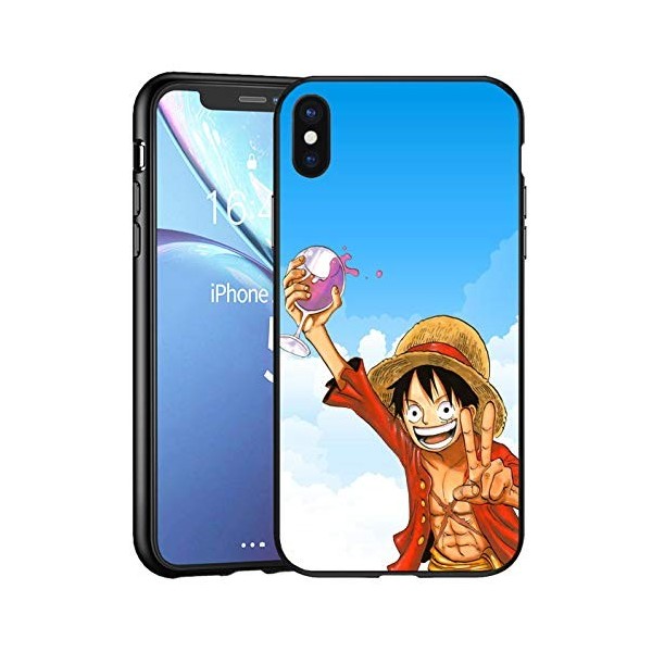 Compatible avec iPhone X/XS étui pour téléphone Coque en Silicone Anti-Chocs, Noir TPU Noir Doux