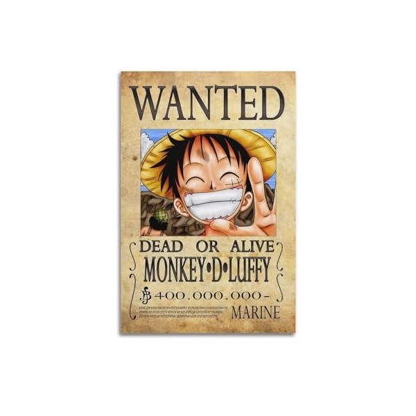 VZRSQZK Poster décoratif sur toile One Piece Monkey D. Luffy - Impression dart moderne pour chambre à coucher - 20 x 30 cm