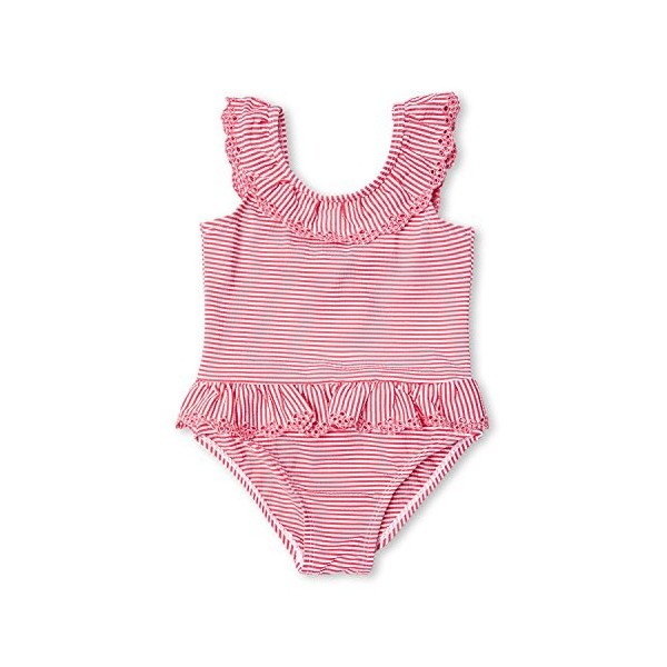 7-Mi 6T Petites Filles à Volants Rose rayé Maillots de Bain One Piece Bikini Maillots de Bain