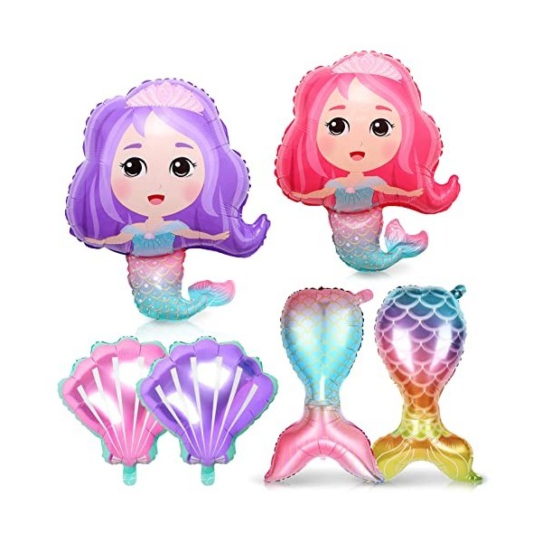 8 Ballons Animaux Jungle, Géant Animal Feuille Daluminium Ballons, Ballon Anniversaire, XXL Aluminium-Helium Ballons tête d