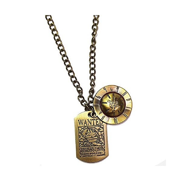 Collier du capitaine des pirates du chapeau de paille, avec médaille