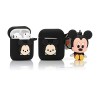 Derhom en Silicone Airpods Couverture Mignonne Drôle Compatible pour Apple Airpods 1 et 2 [Bande dessinée Ceinture Poupée Sér
