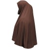 Hijab instantané XL One Piece al Amira avec mentonnière - Marron - Taille unique