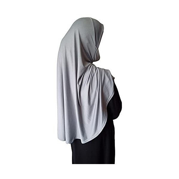 Hijab instantané XL One Piece al Amira avec mentonnière - Marron - Taille unique