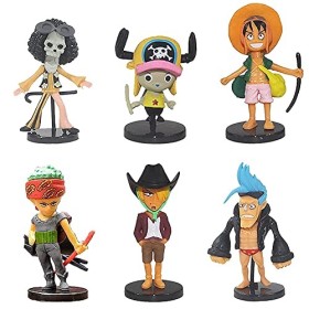 Décoration de Gâteau One Piece, 6 Pièces One Piece Gâteau Topper, One Piece Cake Topper Enfants Anniversaire Décoration de Gâ