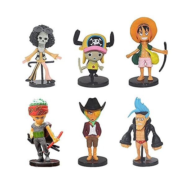 Décoration de Gâteau One Piece, 6 Pièces One Piece Gâteau Topper, One Piece Cake Topper Enfants Anniversaire Décoration de Gâ