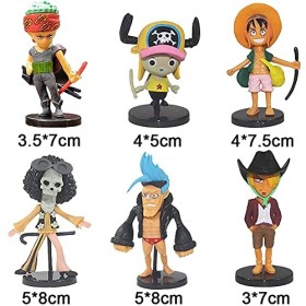 Décoration de Gâteau One Piece, 6 Pièces One Piece Gâteau Topper, One Piece Cake Topper Enfants Anniversaire Décoration de Gâ