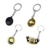 YPLonon 4 Pièces Porte-Clés de One Piece Anime Porte-clé Cosplay Accessoires Luffy Straw Hat Pendentif Porte Clés Créatif Cos