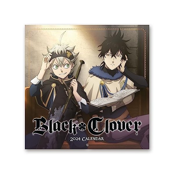 Grupo Erik - Calendrier Mural 2024 Black Clover | Calendrier Mensuel 30 x 60 cm, Certifié FSC, en Français