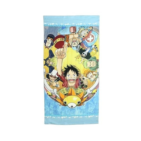 Disney - Serviette garçon imprimé One Piece Bleu