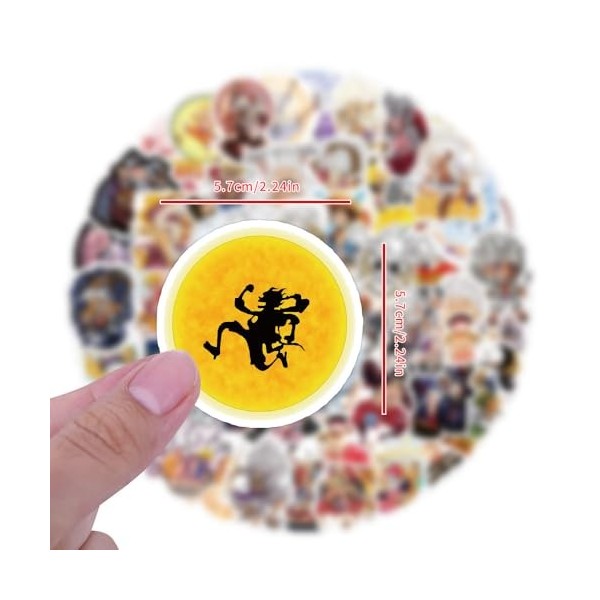 IOSCDH One-Piece Stickers, 110 Pcs One-Piece Autocollants, One-Piece Autocollants Thème Collection Graffiti Autocollants pour