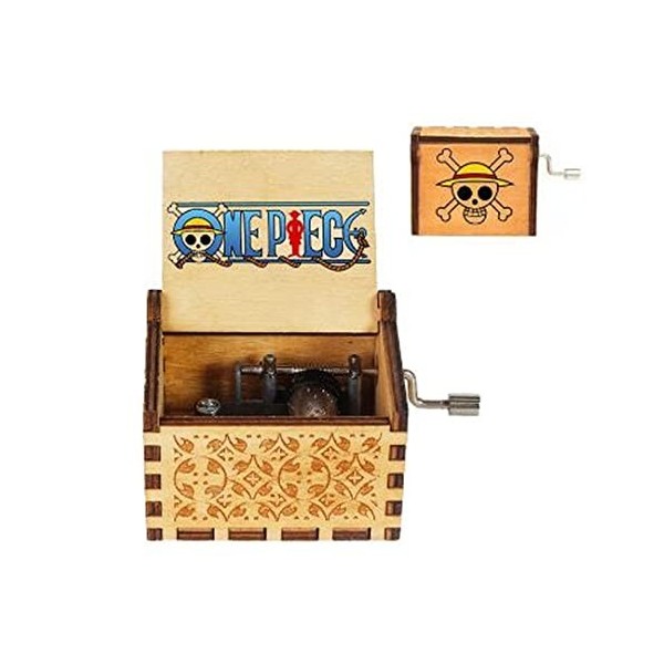 Boîte à musique Titan en bois avec manivelle gravée à la main, cadeau danniversaire, Halloween, Noël, Saint-Valentin