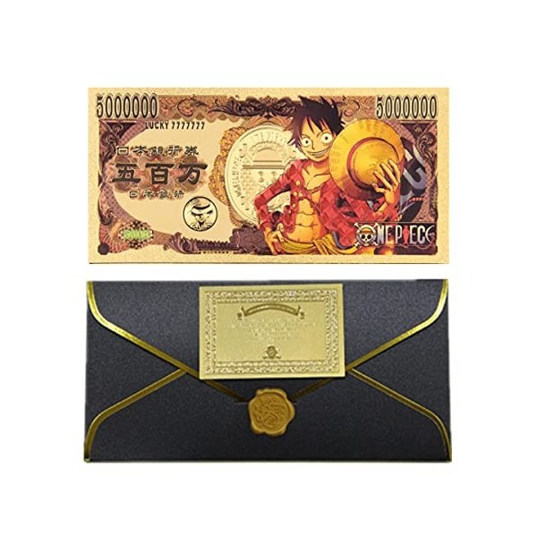 Yananmall Billet De Banque Or Anime Édition Limitée Collection du 20e Anniversaire 16 * 7.6cm Cadeau Unique pour Les Fans Da