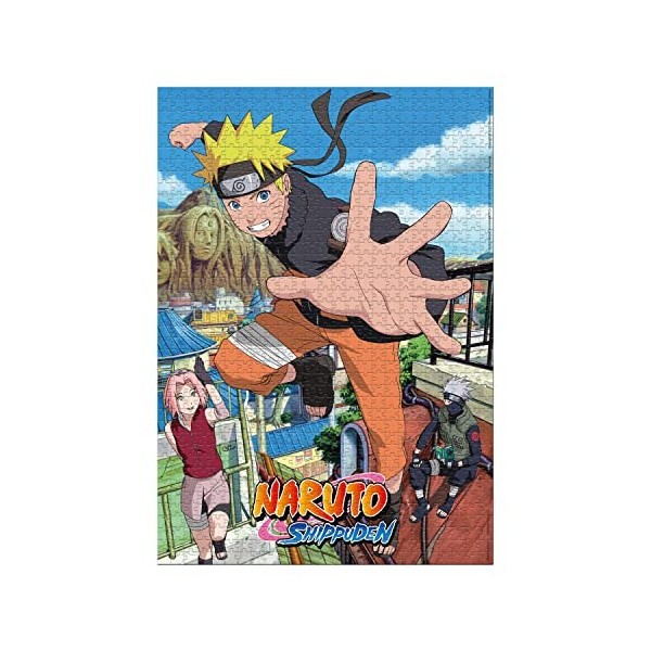 Winning Moves- Puzzle Naruto Shippuden Retour A Konoha 1000 Pieces, WM02793-ML1-6, KONOHA-1000P