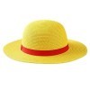 Wuawtyli Chapeau de Paille Luffy One Piece Adulte Chapeau de Paille avec Visière Matière Naturelle Chapeau de Paille de Dessi