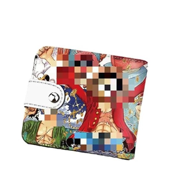 XRHOT Anime Portefeuilles Enfant, Anime Luffy Portefeuilles Garçons Bi-Fold Court Portefeuille en Poche Cuir Cadeaux dannive