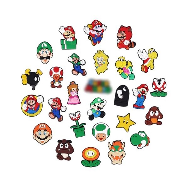 Ainiv 50PCS Charmes de Chaussure, Mignons Basketball Araignée Chaussure Charms Accessoires Croc Bracelet Décorations de Fête