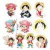Lot de 10 One Piece épingles en Acrylique,One Piece Badges de Dessin animé,Accessoire de Mode pour Revers Veste en Jean Chape