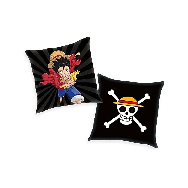 One Piece Luffy Coussin unisexe multicolore 100 % polyester 40 x 40 cm Anime, fan Merch, série TV