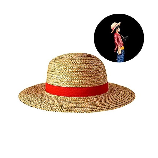 TAIPPAN One Piece Luffy Chapeau de paille Luffy Chapeau de paille Cartoon Personnage Crème solaire Chapeau de paille Chapeau 