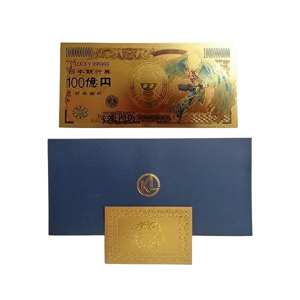 1PCS Billet One Piece Marco le phénix avec certificat dauthenticité, Billet de Banque dor Anime, Manga One Piece Marque-Pag