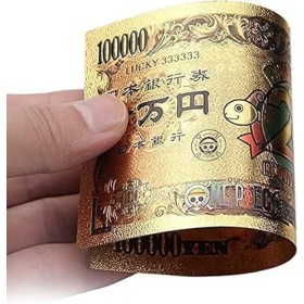 1PCS Billet One Piece Uta avec certificat dauthenticité, Billet de Banque dor Anime, Manga One Piece Marque-Page à Collecti