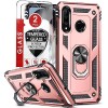 LeYi Coque pour Huawei P30 Lite/P30 Lite XL New Edition avec 2 Verre trempé, Anneau Support Militaire Double Renforcée Défens
