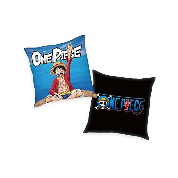 One Piece Luffy Coussin unisexe multicolore 100 % polyester 40 x 40 cm Anime, fan Merch, série TV